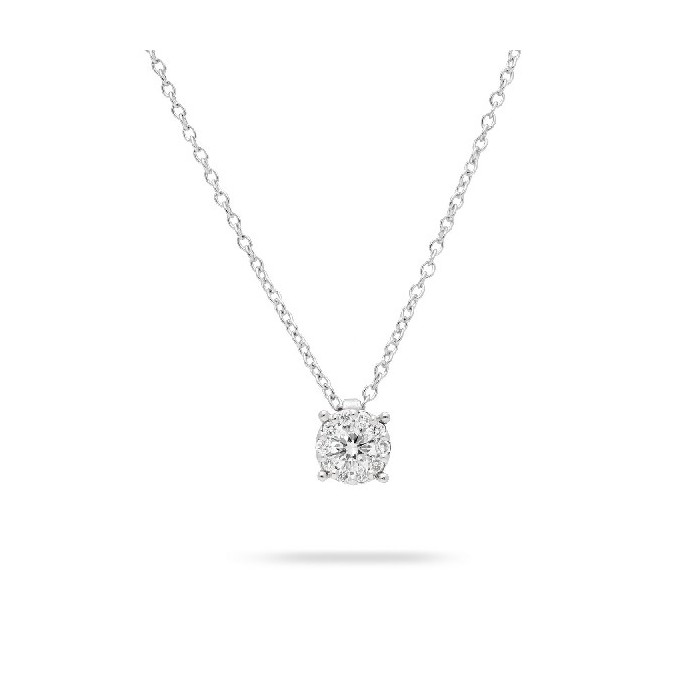 Grau Rosette Necklace White Gold and Diamonds