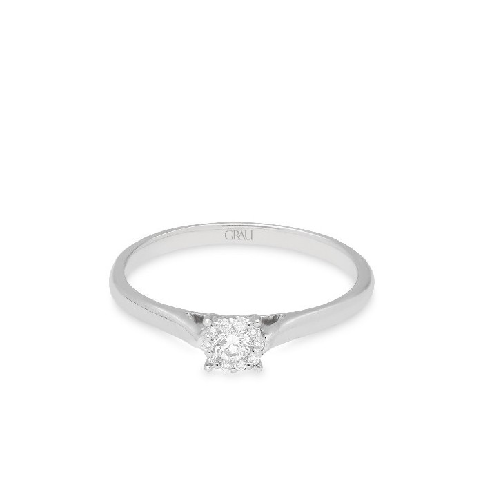 Grau Rosette Ring White Gold and Diamonds