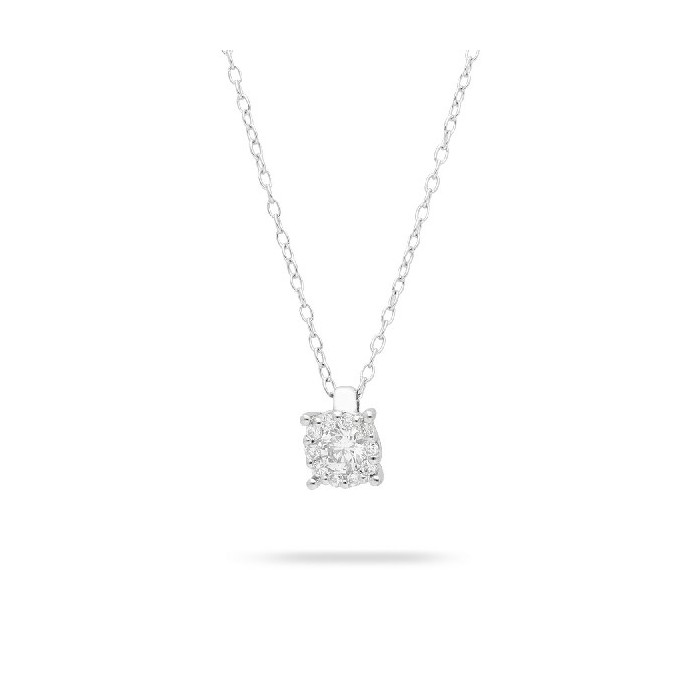 Grau Rosette Necklace White Gold and Diamonds