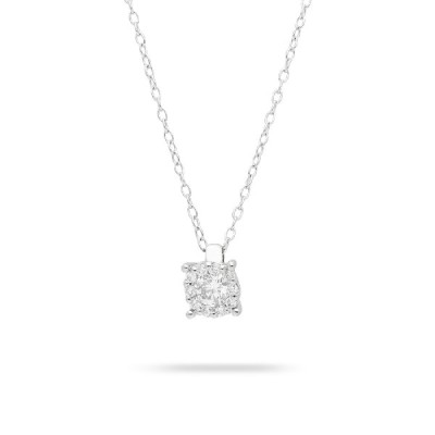 Grau Rosette Necklace White Gold and Diamonds