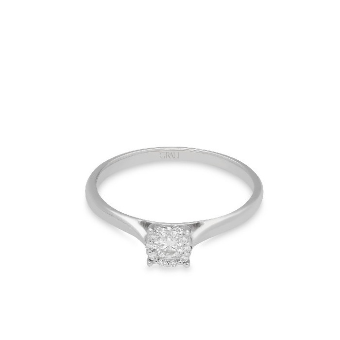 Grau Rosette Ring White Gold and Diamonds