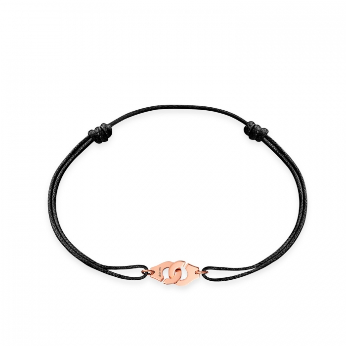 Pink Gold and Cord Dinh Van Menottes R8 Bracelet