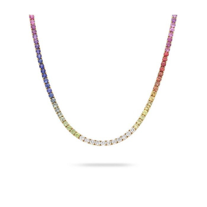 Collar Riviere Grau Rainbow