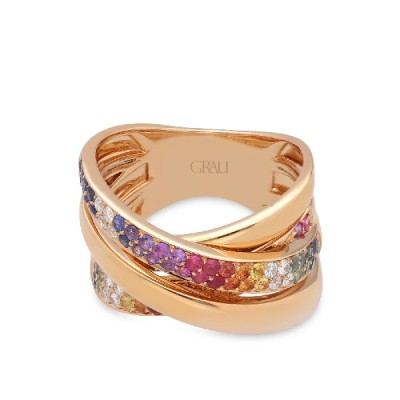 Anillo Cruzado Grau Rainbow