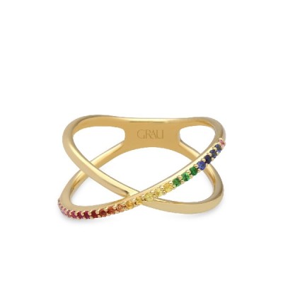 Anillo Cruzado Grau Rainbow