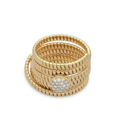 Grau Yellow Gold Tubogas Ring