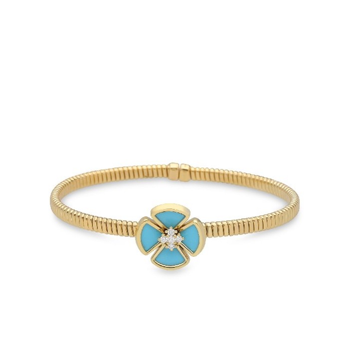 Flora Turquoise and Diamonds Bracelet