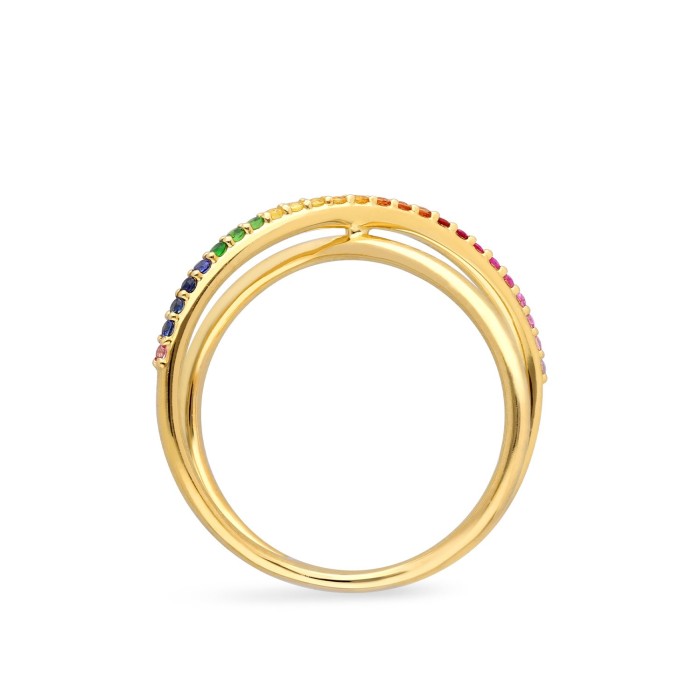 Grau Rainbow Crossover Ring