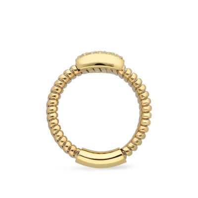 Grau Flex Pave Tube Ring