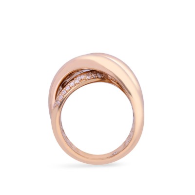 Grau Crossover Ring in Rose Gold