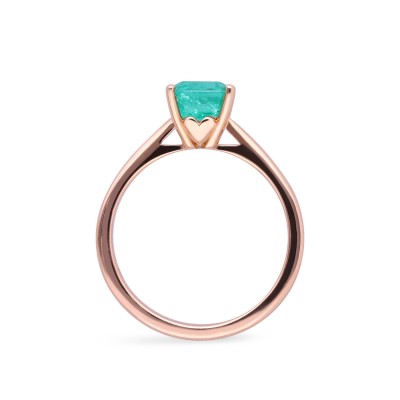 Grau gold heart emerald ring