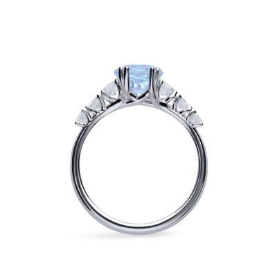 Grau Ring White Gold and Aquamarine