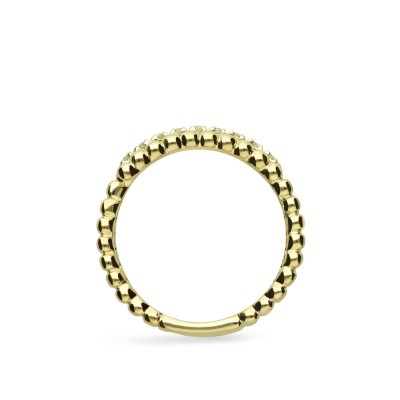 Three Rings Bollicine Yellow Gold and Diamonds Ring