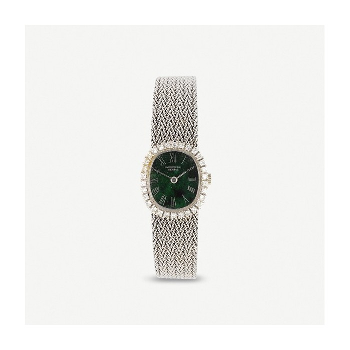 Universal Geneve white gold and malachite watch