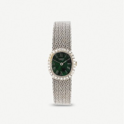 Universal Geneve white gold and malachite watch