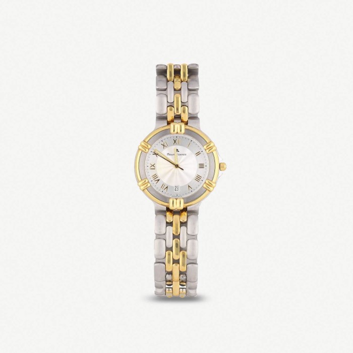 Maurice Lacroix steel and gold watch