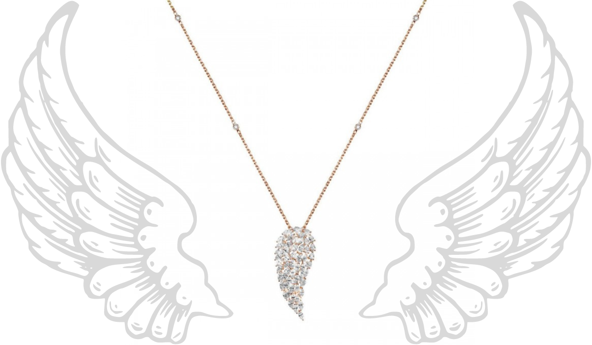 Collar Angel Vertical oro rosa messika joyería grau online
