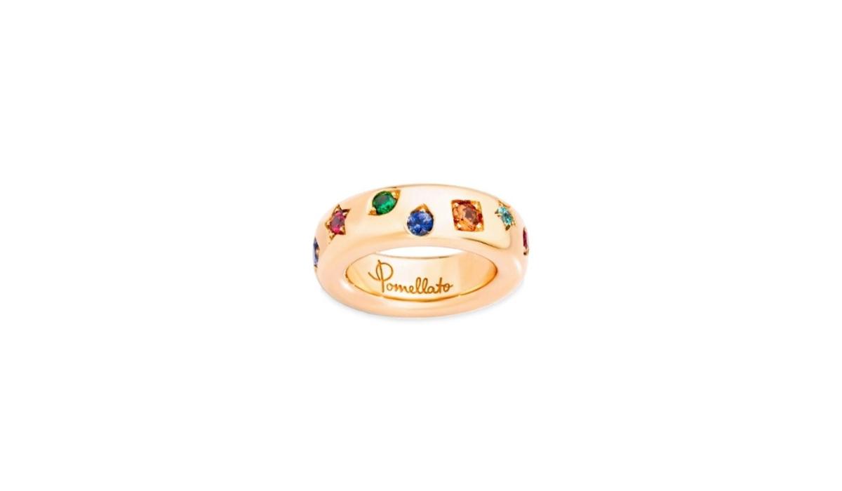 anillo pomellato coleccion iconica en oro rosa