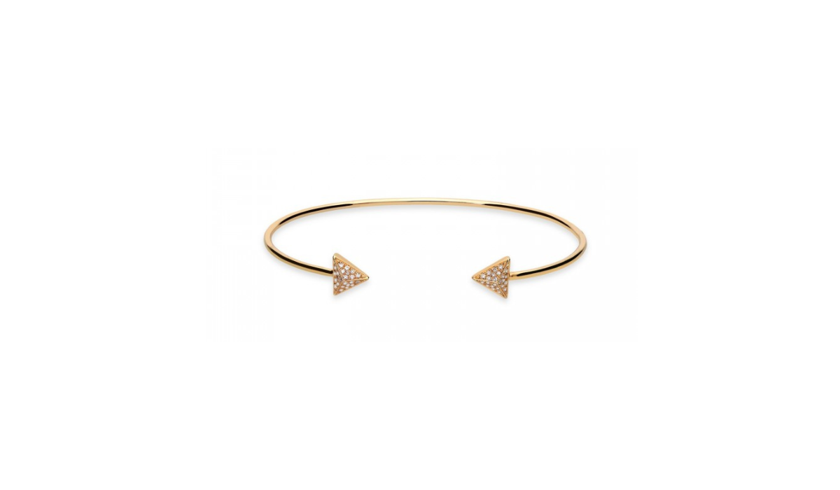 pulsera rigida oro rosa y flechas