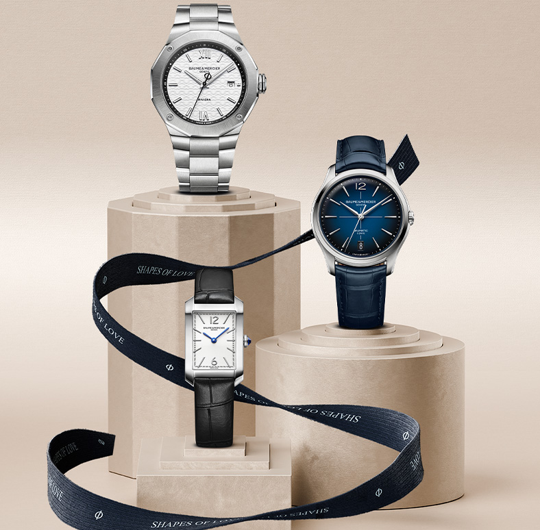 Fotografía de modelo con relojes Baume & Mercier