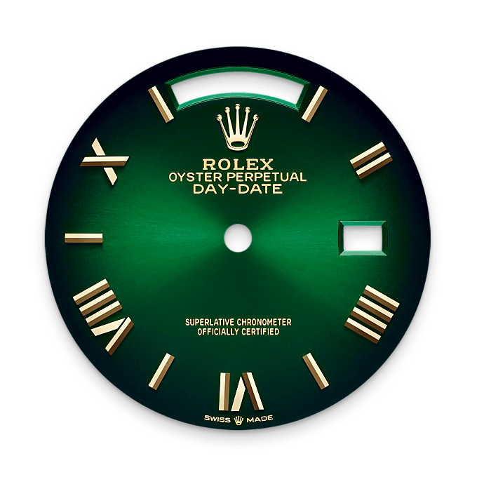 Rolex Day-Date 36, Esfera en verd ombrejat