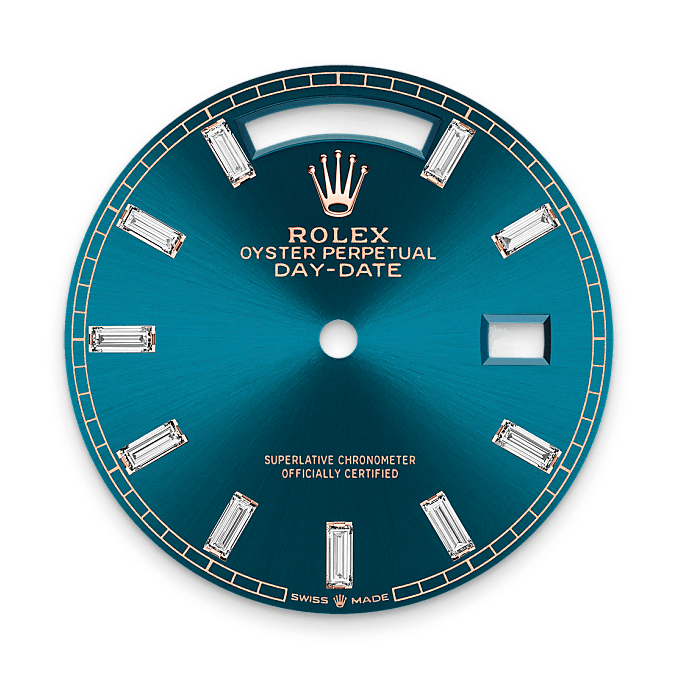 Rolex Day-Date 36, Esfera blau verd