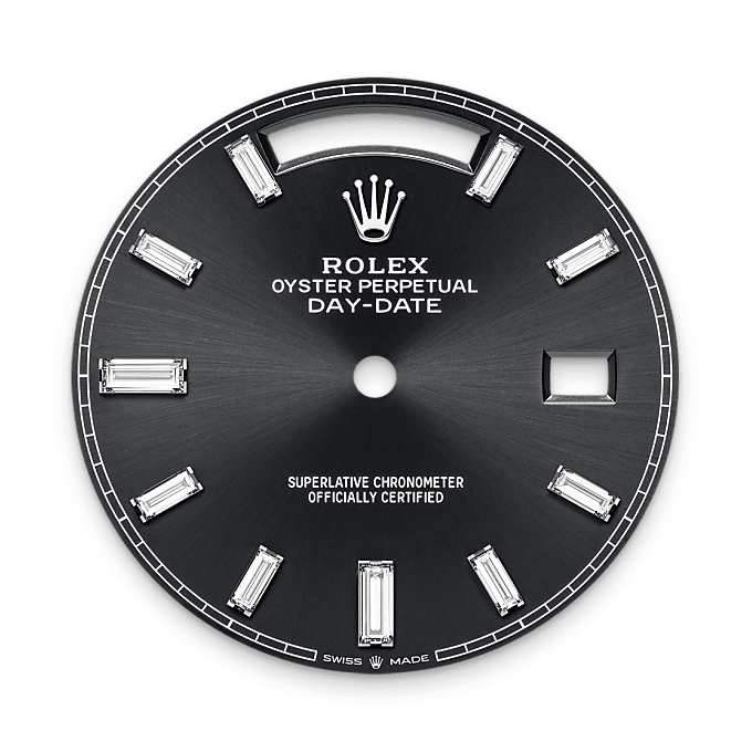 Rolex Day-Date 40, Esfera negro vivo