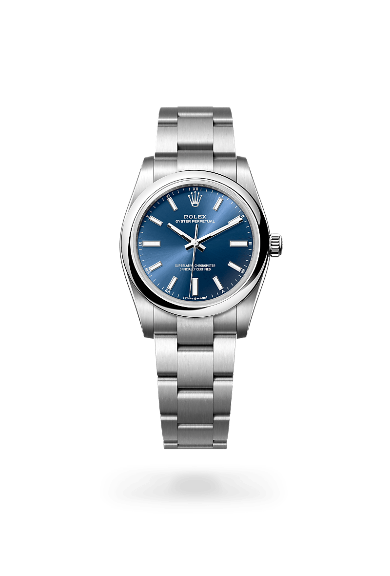 Rolex Oyster Perpetual 34, Oyster, 34 mm, acero Oystersteel