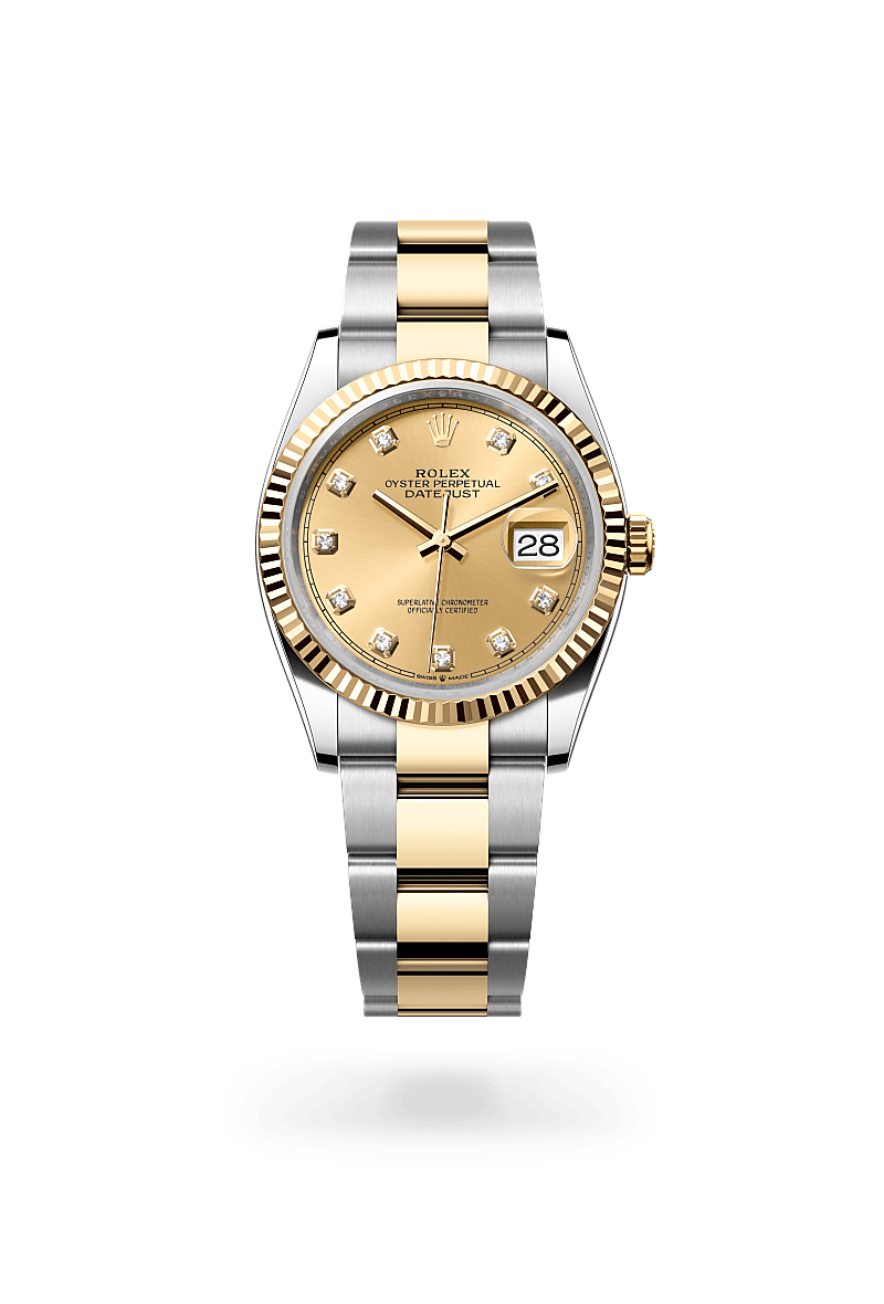 Rolex Datejust 36, Oyster, 36 mm, acero Oystersteel y oro amarillo
