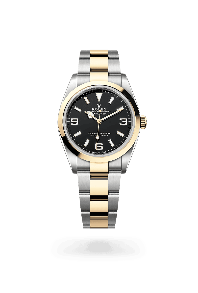 Rolex Explorer 36, Oyster, 36 mm, Oystersteel and yellow gold