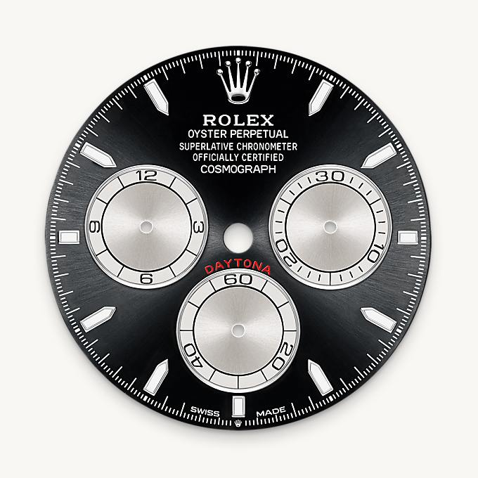 Rolex Cosmograph Daytona, Bright black and steel dial