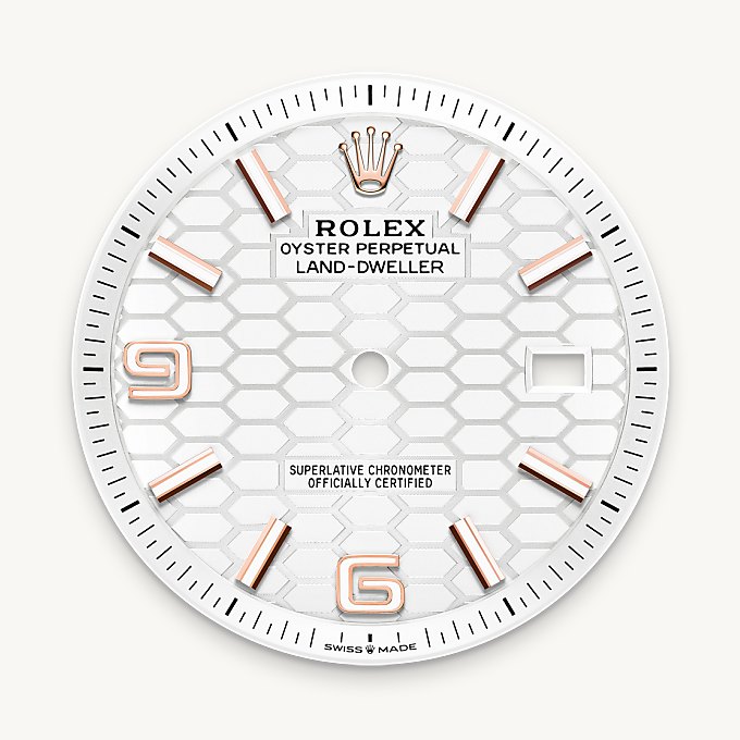 Rolex Land-Dweller 40, Esfera blanc intens
