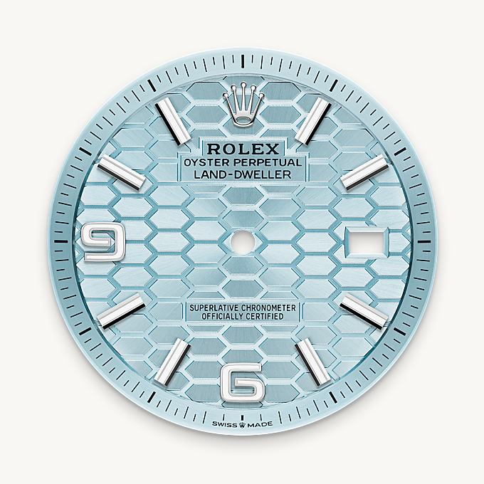 Rolex Land-Dweller 40, Esfera blau glacial
