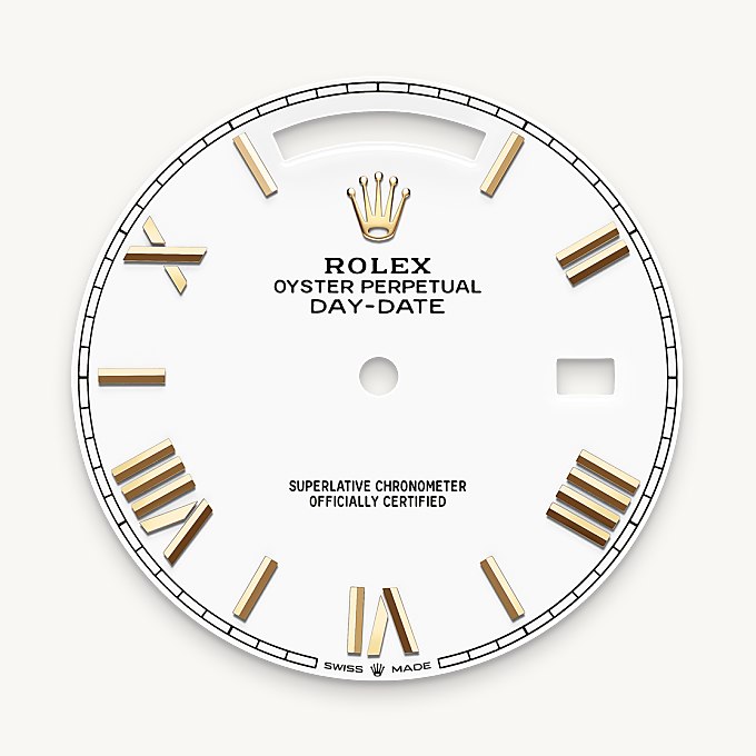 Rolex Day-Date 40, Esfera blanca
