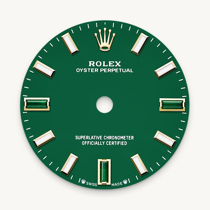 Rolex Oyster Perpetual 28, Green stone dial