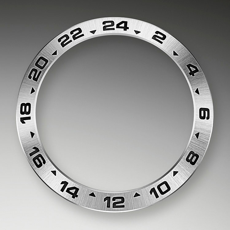Bisel 24 horas Reloj Rolex Explorer II de acero Oystersteel y esfera negra en Joyería Grau
