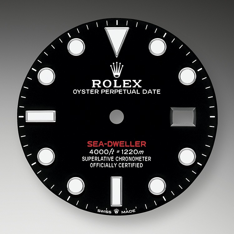 Esfera negra Rolex Sea-Dweller en Joyería Grau