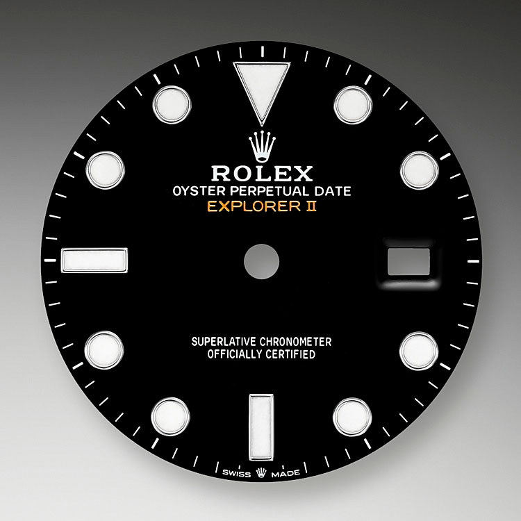 Esfera negra Reloj Rolex Explorer II en Joyería Grau