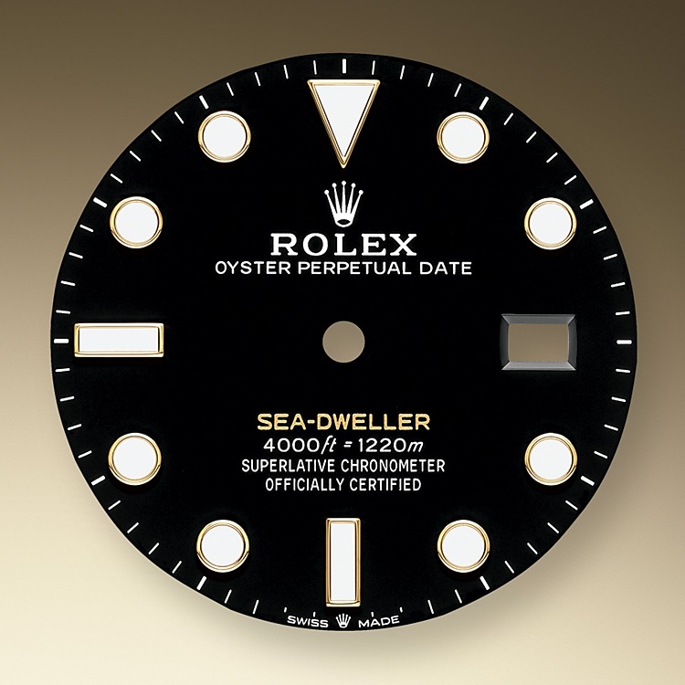 Esfera negra Rolex Sea-Dweller Amarillo en Joyería Grau