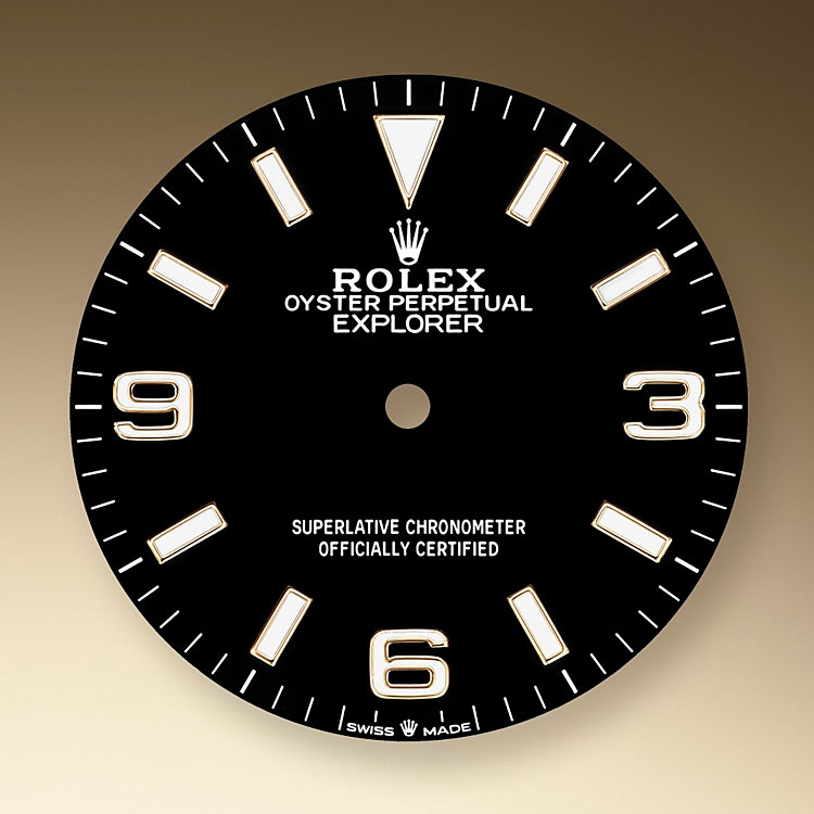 Esfera negra Reloj Rolex Explorer en Joyería Grau