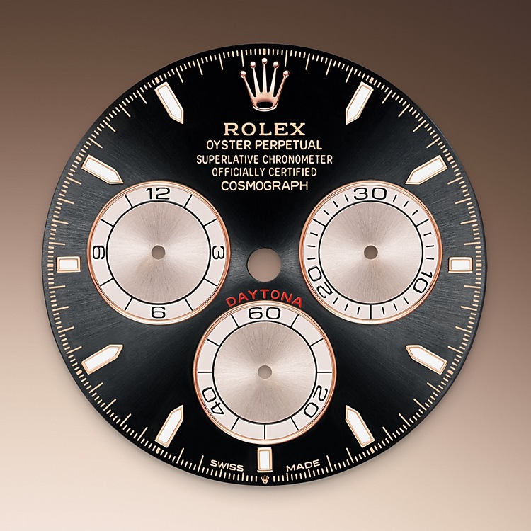  Esfera Negro vivo y Sundust Rolex Cosmograph Daytona oro Everose de 18 quilates en Joyería Grau