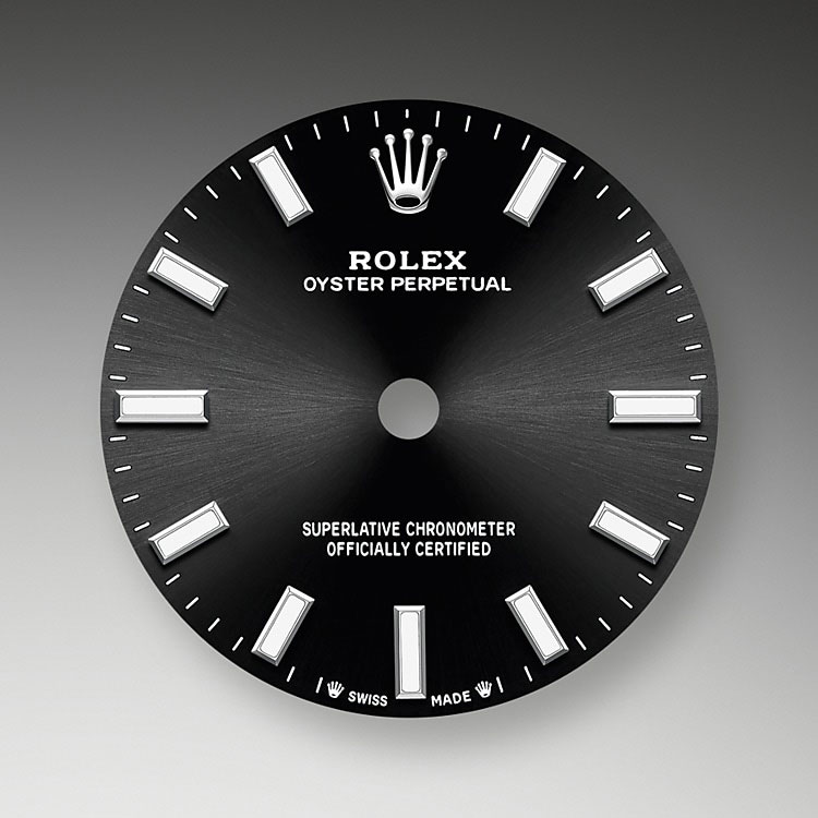 Esfera color negro vivo Rolex Oyster Perpetual 28 en Joyería Grau