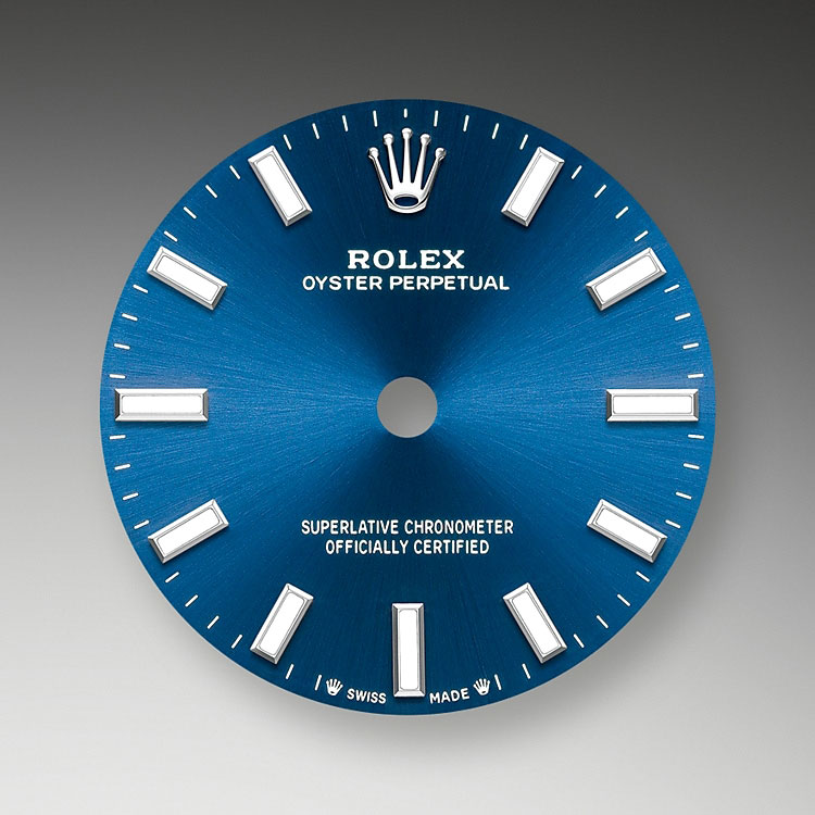 Esfera color azul vivo Rolex Oyster Perpetual 28 en Joyería Grau