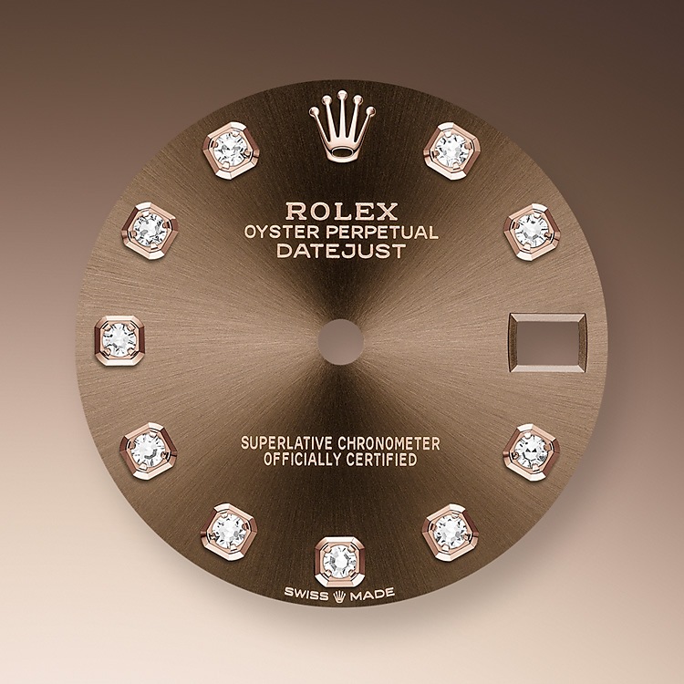 Chocolate dial set with diamonds Rolex Datejust 31 in Joyería Grau