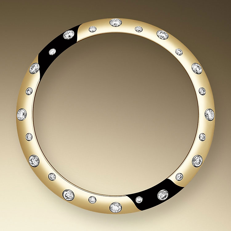 Bisel engastado de diamantes Rolex Datejust 31 esfera plateada en Joyería Grau