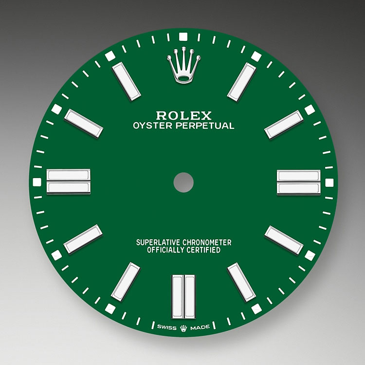 Esfera verde Rolex Oyster Perpetual 41 en Joyería Grau