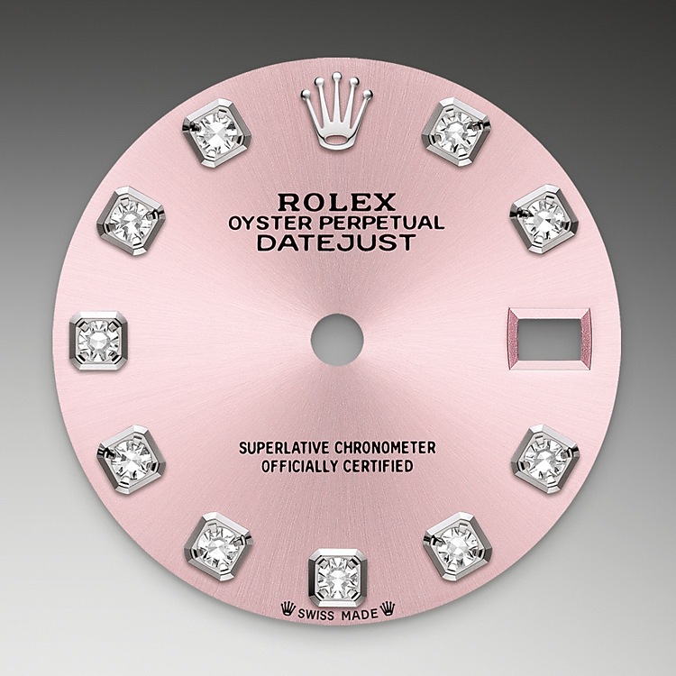 Esfera Rosa engastada con diamantes Rolex Lady-Datejust en Joyería Grau