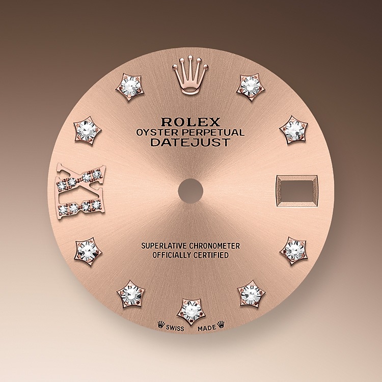 Rosé-colour dial set with diamonds Rolex Lady-Datejust in Joyería Grau