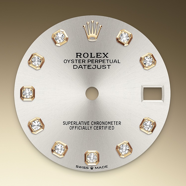 Silver dial set with diamonds Rolex Datejust 31 in Joyería Grau