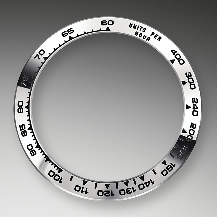 Escala taquimétrica Rolex Cosmograph Daytona de oro blanco en Joyería Grau
